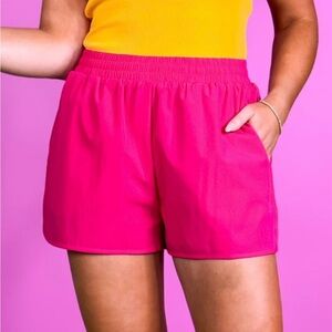 SSYS Solid Active Shorts In Hot Pink